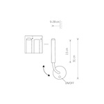 Kinkiet nowoczesny rurki STALACTITE BRASS  I czarny/mosiądz