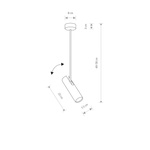 Lampa sufitowa EYE SUPER GRAPHITE A dł. 56cm