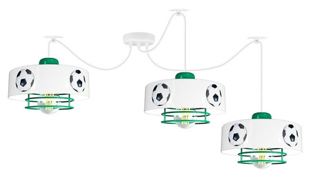 Lampa sufitowa dla piłkarza zielona Mundial Pająk 3 punktowa
