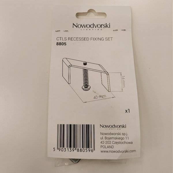 Blaszka montażowa systemu PROFILE RECESSED FIXING SET