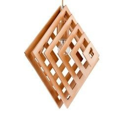 Lampa wisząca zwis ZOLTAN drewno śr. 46cm