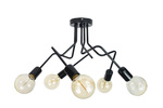 Lampa sufitowa do pokoju młodzieżowego czarna Luna 5
