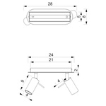 Lampa sufitowa PRESTON WHITE/CHROME 2x mini GU10