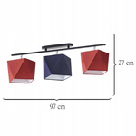 Lampa sufitowa do pokoju dziewczynki różowa Pastelowy Diamencik