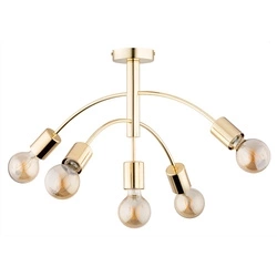 Lampa sufitowa ALFA ARINI ZŁOTA 5xE27 60cm | 63156