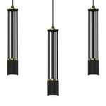 Lampa wisząca ESTILO, MLP8410, czarny/złoty, 3x40W GU10
