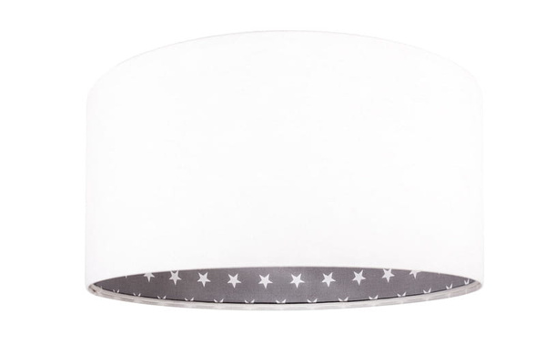 Lampa wisząca do pokoju dziecięcego w białe gwiazdki na szarym tle średnica 60 cm