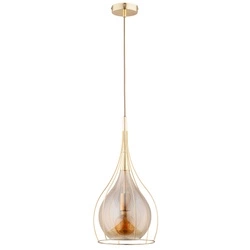 Lampa wisząca ALFA LOTUS DUO ZŁOTA 1xE27 25cm | 61281