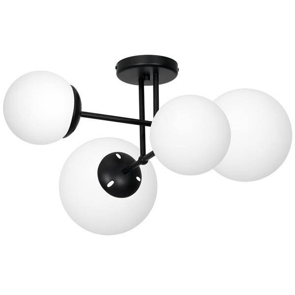 Nowoczesna lampa sufitowa LIMA BLACK 4xE14 MLP6527