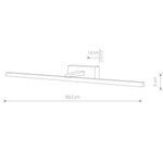 Kinkiet nad lustro Van GOGH black L 89,5cm