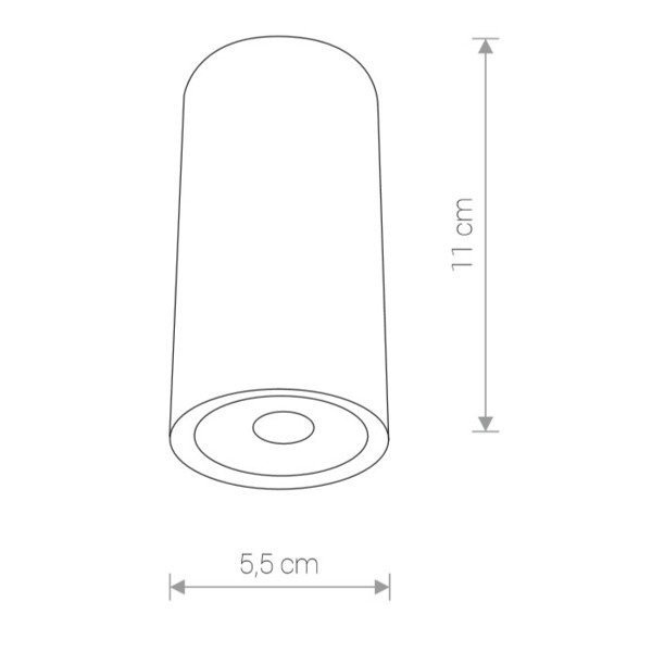 Oprawa sufitowa tuba EDESA LED S 3W biały IP54 śr. 5,5cm