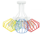 Lampa sufitowa do pokoju dziecięcego 5-punktowa kolorowy druciak Artemis 5xE27 Led 