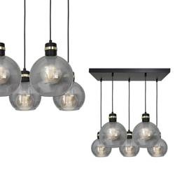 Lampa wisząca PROSTOKĄT OMEGA BLACK / GOLD MLP6535