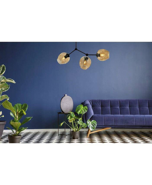Industrialna lampa sufitowa w stylu Loft  szklane klosze 