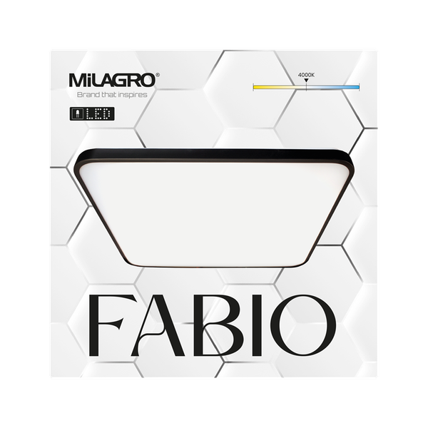Plafon FABIO BLACK, ML7937, 35W LED, barwa neutralna 4000K
