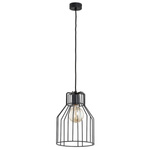 Druciana lampa kratka FRAGITA czarna śr. 23cm