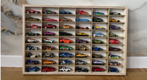 Półka na resoraki Hot Wheels drewniana organizer do pokoju dziecka 54B