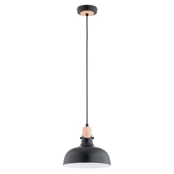 Lampa wisząca ALFA SOLO GEM CZARNA 1xE27 23cm | 61314