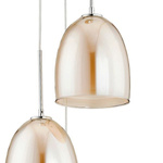 Lampa wisząca RONDA chrom/szampański śr. 34cm