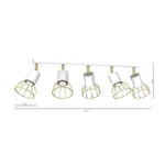 Lampa sufitowa DANTE, MLP7253, biały/złoty, 5x8W LED GU10