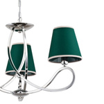 Nowoczesna lampa sufitowa WILLMA III chrom/zielony śr. 55cm