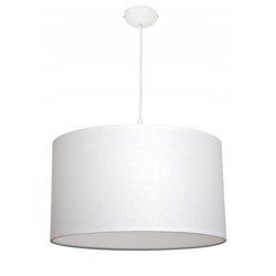 Biała lampa wisząca do pokoju dziecka z abażurem Adella