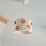 Lampa wisząca do pokoju dziewczynki w stylu Boho Różowe Kwiatki 35cm