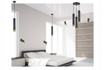 Lampa wisząca spot czarno-złoty 3 xGU10