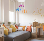 Lampa wisząca  do pokoju dziecięcego kolorowe Gwiazdki 