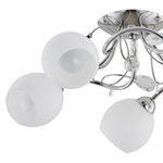 Lampa sufitowa żyrandol nowoczesny LIVIA chrom/biały śr. 50cm