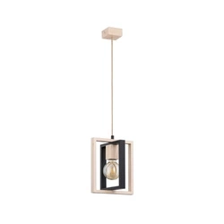 Lampa wisząca ALFA LUSI DREWNIANA 1xE27 25cm | 61139