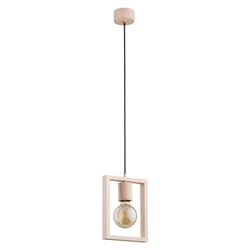 Lampa wisząca ALFA MILLA DREWNIANA 1xE27 20cm | 61134