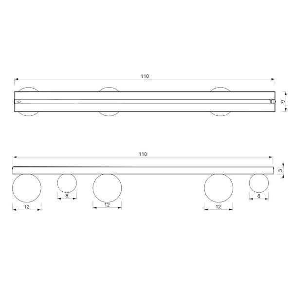 Nowoczesna lampa sufitowa BIBIONE GOLD, MLP8398, złota z białymi kloszami, 5x25W G9