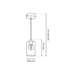 Lampa wisząca CHIC, MLP8383, czarny/złoty/dymiony, 1x60W E27
