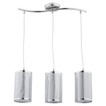 Lampa wisząca listwa MASSIMO chrom szer. 75cm