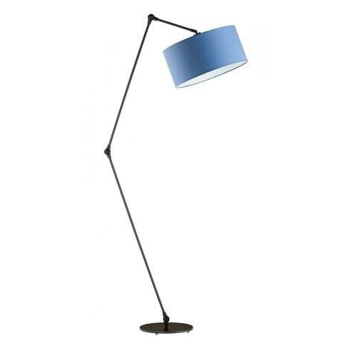 Nowoczesna regulowana lampa podłogowa BARI musztardowy abażur