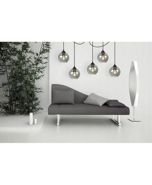 Nowoczesna lampa typu pająk szklane klosze kolory do wyboru.