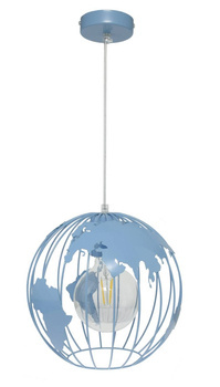 Lampa sufitowa dziecięca niebieska pastel jasny Globus 1XE27