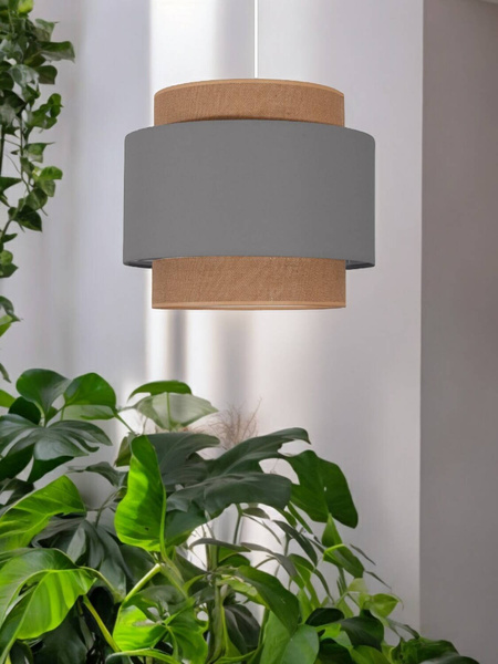 Lampa wisząca do pokoju dziecka w stylu Boho Szara 2xE27
