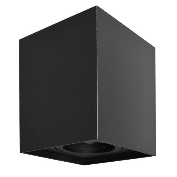 Natynkowy spot sufitowy Bima  Square Black GU10 | Czarny