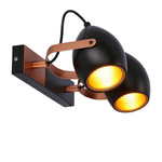 Lampa czarno-miedziana regulowana spot E14 2x40W Anica 92-81797