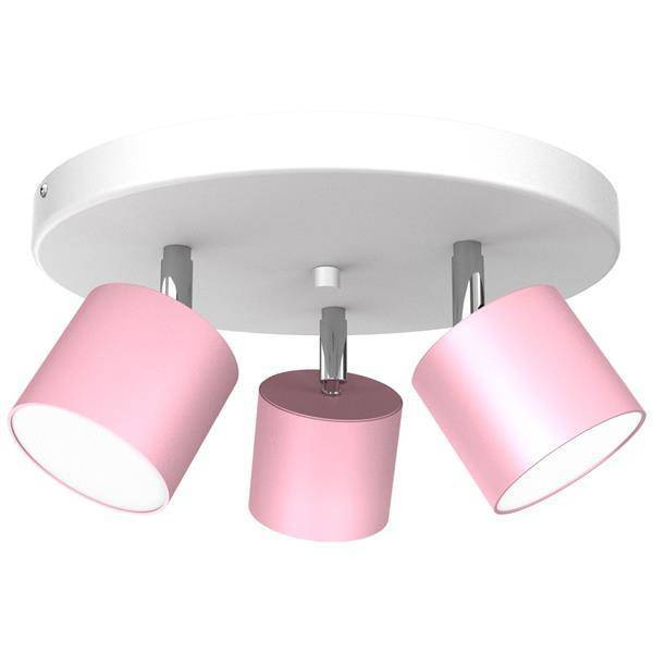 Różowa lampa lampa sufitowa do pokoju dziewczynki DIXIE PINK 3xGX53 szer. 30cm 