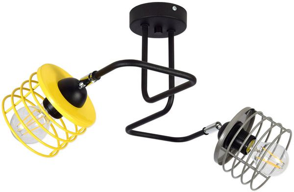 Lampa sufitowa do pokoju dziecka nowoczesna w stylu loft Edison Koszyk 2