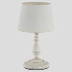 Lampa stołowa ROKSANA WHITE biały antyczny/szary śr. 22cm