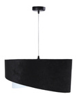 Lampa wisząca asymetryczna welurowa Mix czarno - biała 
