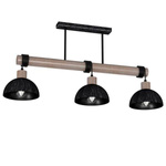 Lampa wisząca ERIK, MLP7640, przecierany czarny/drewno patynowane, 3x60W E27