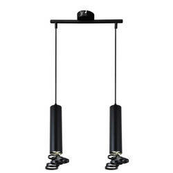 Lampa wisząca podwójna czarna 2x50W GU10 Tuba Candellux 32-78650