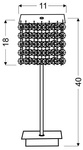 Lampka stołowa chrom/burgund Classic 41-97036