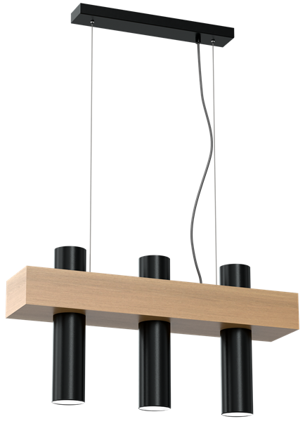 Nowoczesna lampa wisząca WEST BLACK 3xGU10 MLP5510
