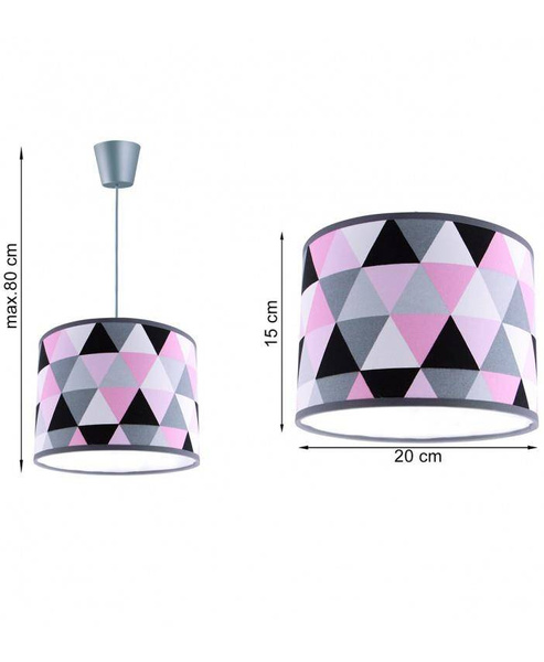 Lampa do pokoju dziecka z kolorowym z abażurem 